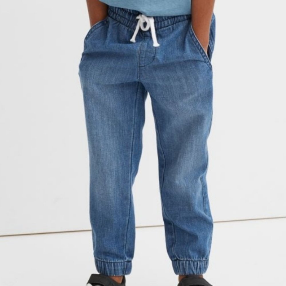 H&M Boys Jean Jogger with Elastic Waist / Pull String Size US 3T NWT last pr.